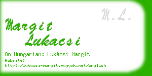 margit lukacsi business card